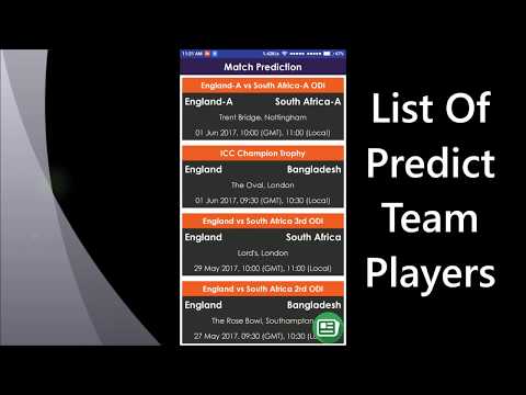 Team Prediction For Dream11 Video