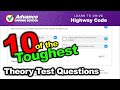 Ten of the Toughest Theory Test Questions  |  Learn to drive: Highway Code