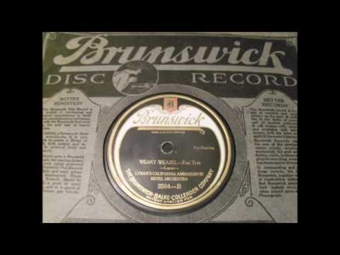 Abe Lyman's Ambassador Hotel Orchestra - Weary Weazel (1924)