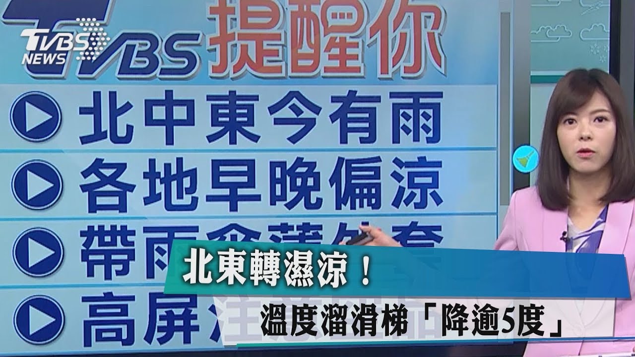 北東轉濕涼！　溫度溜滑梯「降逾5度」