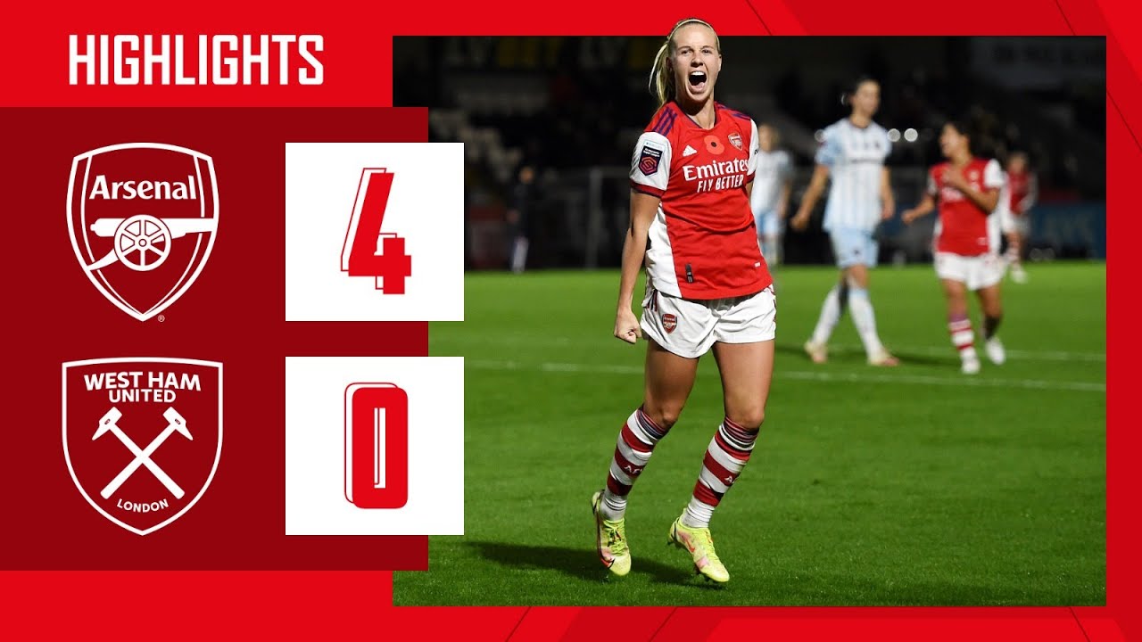 HIGHLIGHTS | Arsenal 4-0 West Ham | Women's Super League | Little scores her 50th goal!