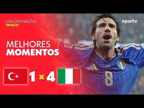 Gols e melhores lances de Turquia x Itália