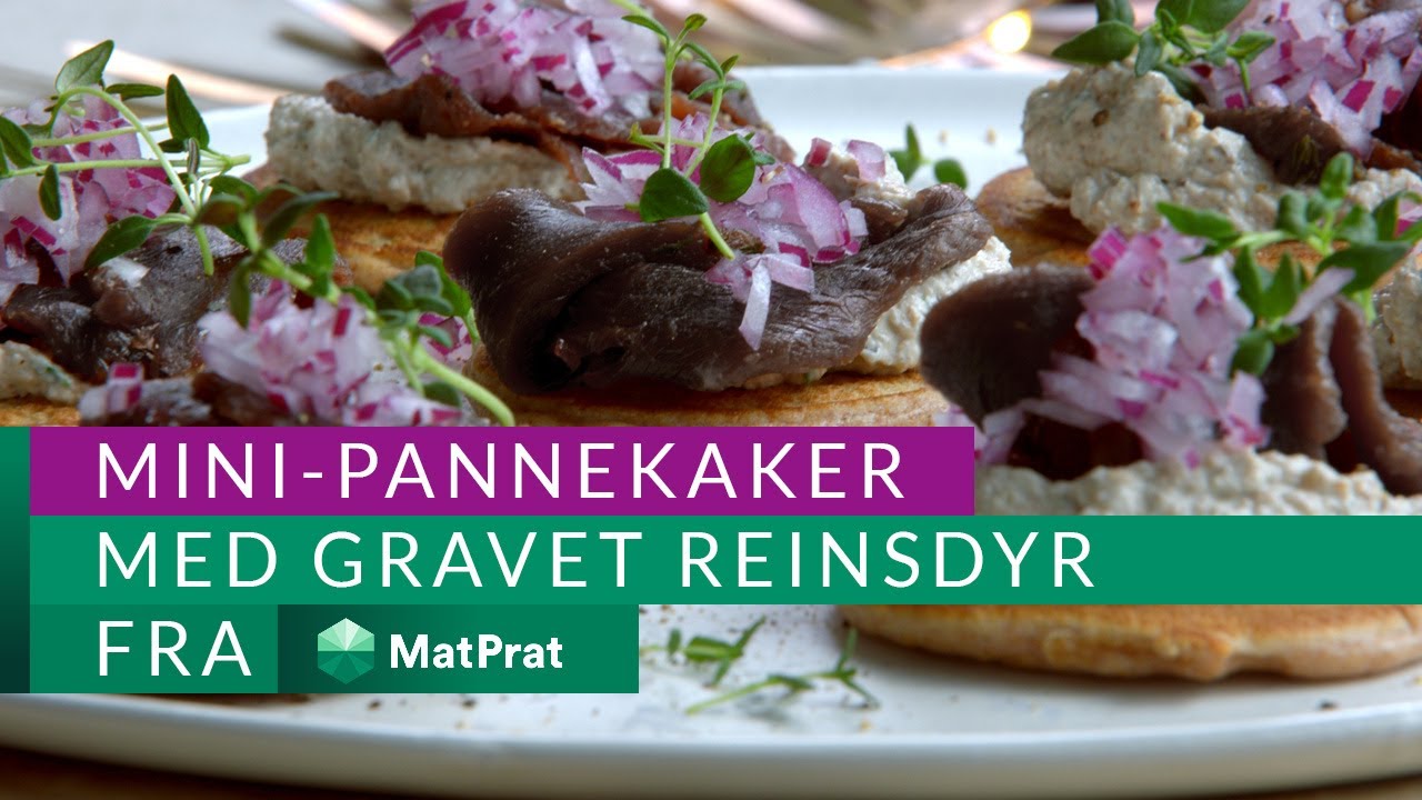 Mini-pannekaker med gravet rein | MatPrat