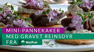 Mini-pannekaker med gravet reinsdyr