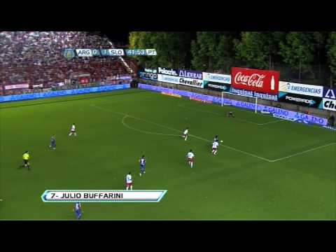 Gol de Buffarini. Argentinos 0 San Lorenzo 2. Fecha 17. Torneo Inicial 2012. Fútbol Para Todos.