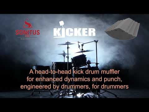 Kicker 4.0 head-to-head bass drum muffler for enhanced dynamics and punch - engineered by drummers