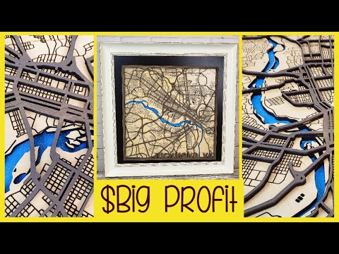 Make BIG Money – How to Make the Easiest 3D Laser Cut Map!
