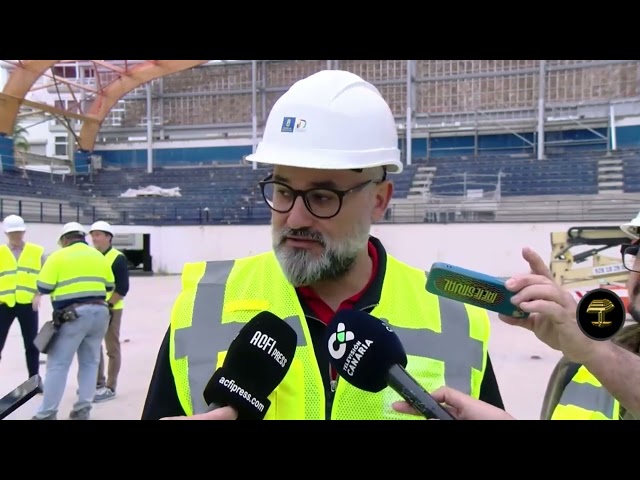 Morales y Romero visitan las obras del Centro Insular de Deportes