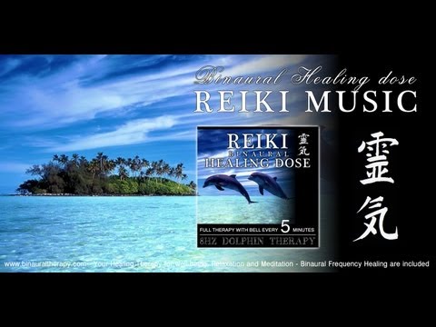 靈氣 Reiki Music Healing: 8hz Dolphin Therapy (Full Binaural 3D Therapy with Bell Every 5 Minutes)