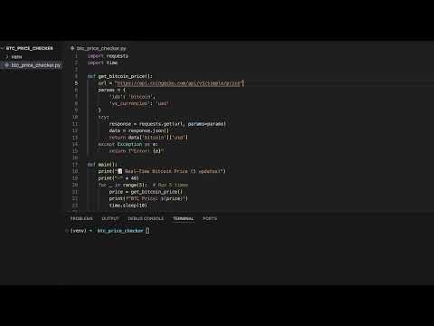 Creating Bitcoin Price Chart With Python Python Smartphone Code Coding Tutorial Mouse Bitcoin