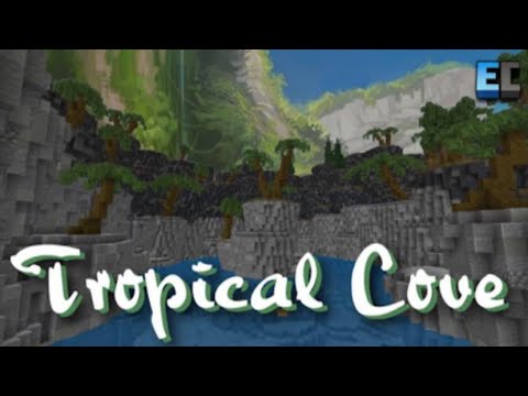 minecraft pocket edition Tropical Cove (Custom Terrain) map
