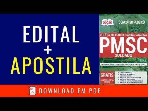 Como Baixar Grátis a Apostila Concurso PM-SC 2019 PDF Soldado