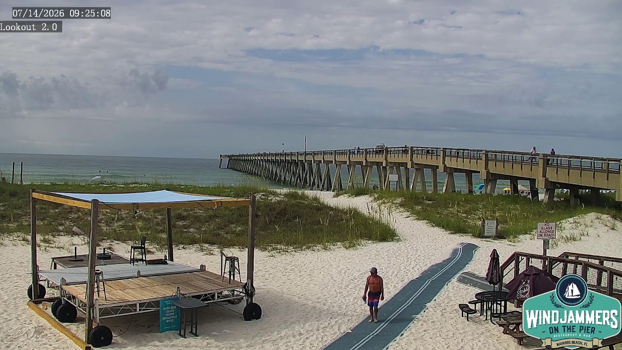Live webcam view of Beach & Fishing Pier Lookout