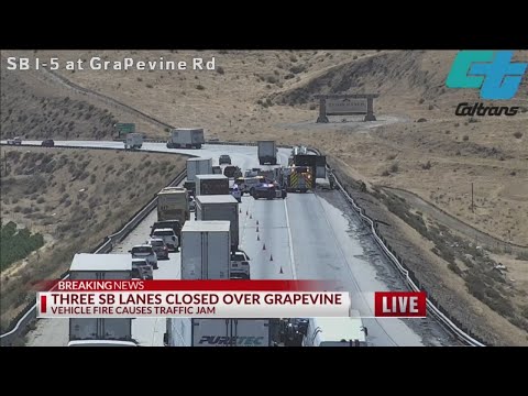 Three Sb Lanes Closed Over Grapevine Causing A Traffic Jam