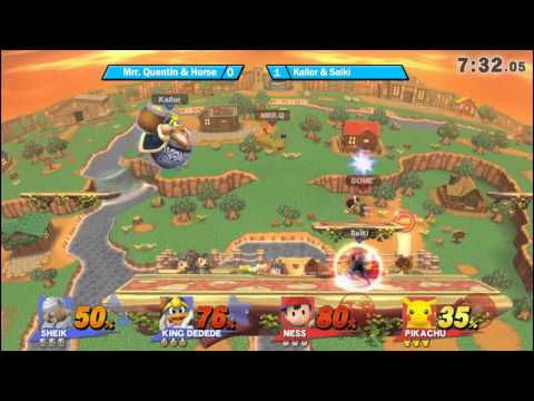 FD Smash 4 Losers Finals: Kallor (DDD) & Saiki (Sheik) vs Mrr. Quentin  (Pikachu) & Horse (Ness)