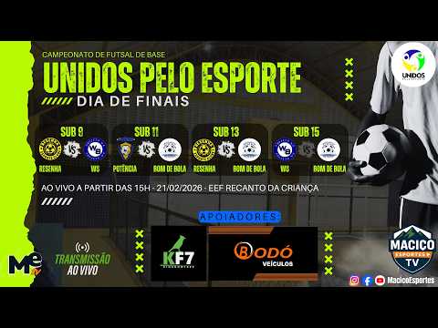 AO VIVO E COM IMAGENS – FINAIS DO CAMPEONATO DE FUTSAL DE BASE - UNIDOS PELO ESPORTE - ITAPIÚNA / CE