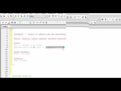 Linguaggio C - I tipi di dato e le variabili