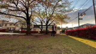 景色に溶け込むようにロボット【マイペース男】