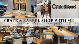 CRATE & BARREL + HOMEGOODS SHOP WITH ME | MODERN & NEUTRAL HOME DECOR | HOUSTON SHOPPING VLOG 2022