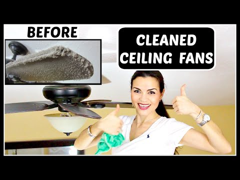 YouTube video about: How to clean ceiling fans without making a mess?