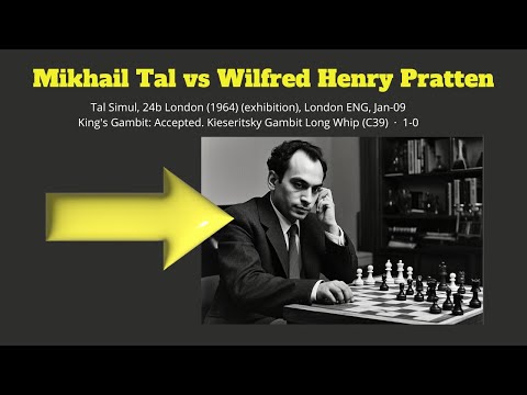 Mikhail Tal vs Wilfred Henry Pratten  London 1964 Gambit Accepted #mikhailtal #xadrez #chess