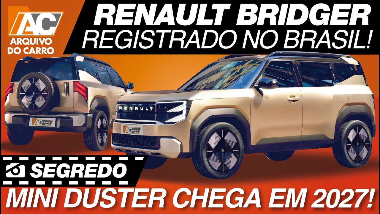SEGREDO: MINI DUSTER REGISTRADO NO BRASIL! RENAULT BRIDGER PODE CHEGAR EM 2027 PRA BRIGAR COM TERA!