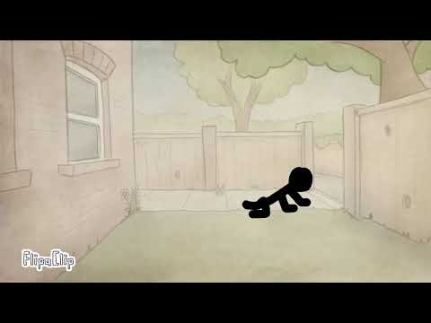 Stickman animation 4 climbing fence+dancing