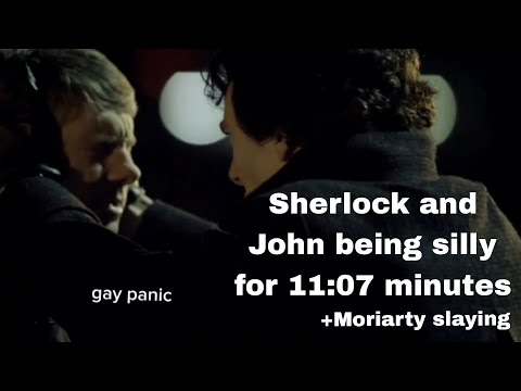 Sherlock and John being silly for 11:07 minutes gay
