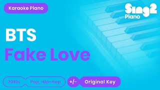 FAKE LOVE (Piano Karaoke Instrumental) BTS (방탄소년단) - ROMANIZED