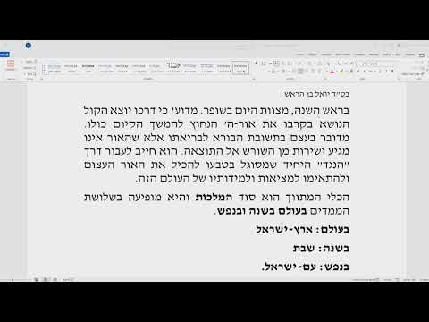 Rosh Hashana, Aliyah et l’Unité du Peuple Juif