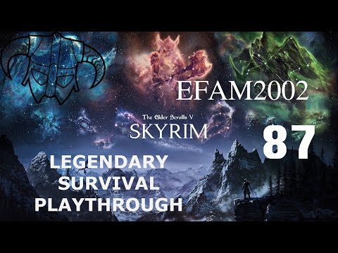 Skyrim Livestream!! Legendary Difficulty / Survival Mode Ep. 87: Level Maxxing