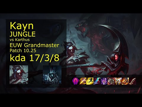 Kayn vs Karthus Jungle - EUW Grandmaster 17/3/8 Patch 10.25 Gameplay