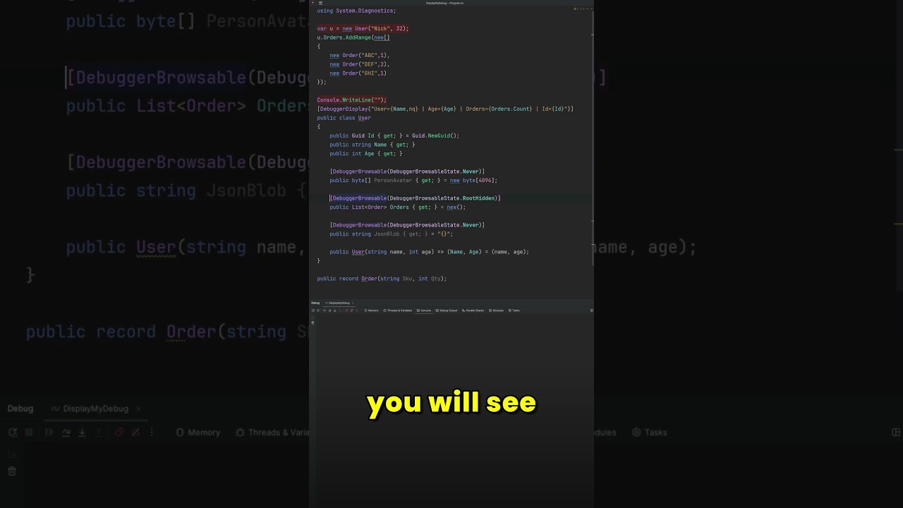 Debugger Display is awesome in .NET