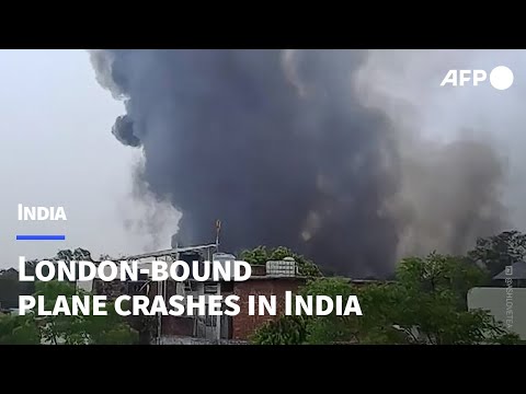 Huge plume of smoke rises after London-bound plane crashes in India | AFP