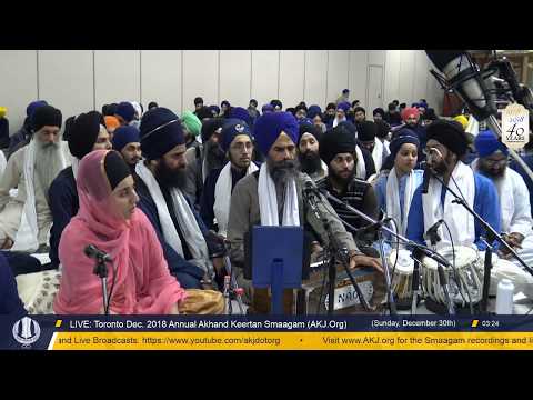 074 Toronto Dec. 2018 - Saturday PM - Raensabaayee Keertan - Bhai Jaswant Singh Jee Toronto