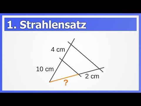 1. Strahlensatz, Variante 1: Scheitel außerhalb der Parallelen (V-Figur) | How to Mathe