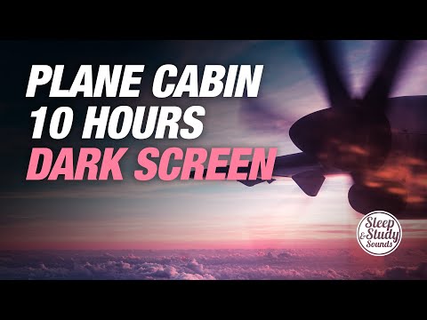 Propeller Plane Cabin Noise | 10 Hours | Black Screen | Study, Relax, Sleep
