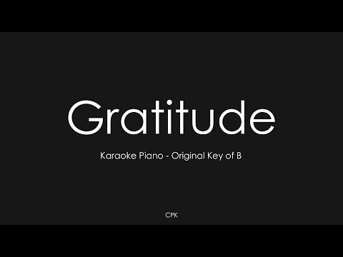 Gratitude - Brandon Lake | Piano Karaoke [Original Key of B]