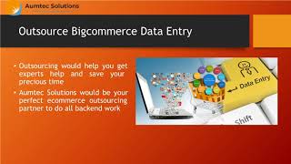 BigCommerce Data Management and Product Listing Services
