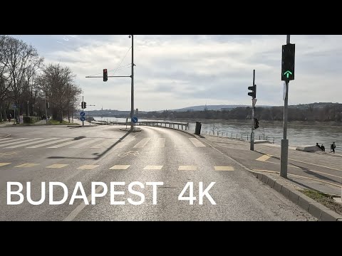 |4K| Budapest 🇭🇺 |🚙 Driving 🚙   | Danube River| Margit Bridge | Spring 2023 |GoPro|60fps|Live sounds