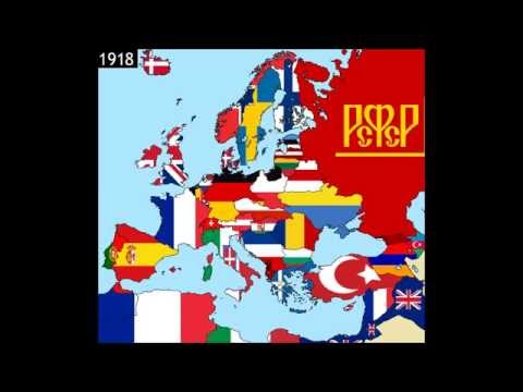 Europe: Timeline of National Flags (Part 1)
