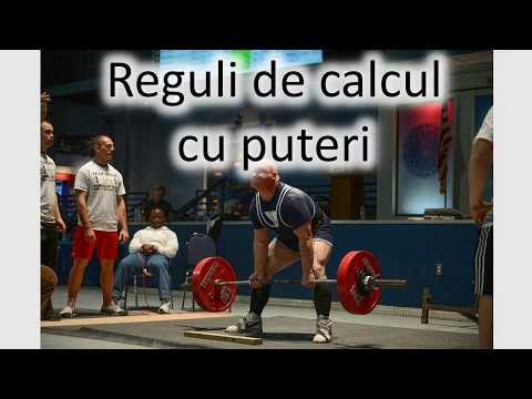 Reguli de calcul cu puteri