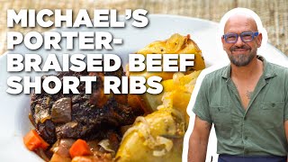 Michael Symon's Porter-Braised Beef Short Ribs | Symon's Dinners Cooking Out | Food Network