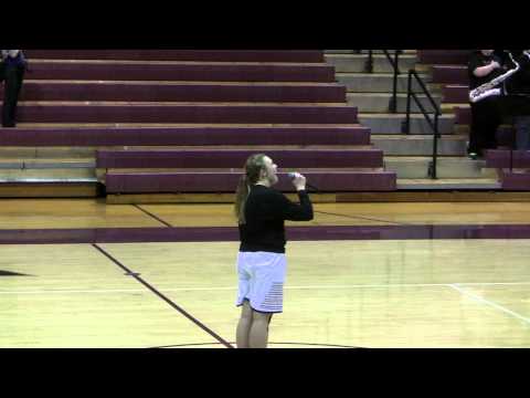 16 year old Emily Henry sings National Anthem