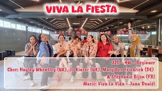 Line Dance | Viva La Fiesta | Hayley Wheatley (UK), Jo Kinser (UK), Mary B F (DE) &amp; Stéphanie B (FR)