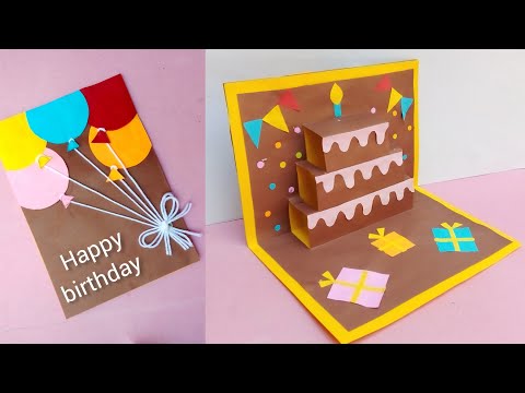 Handmade Pop-up Birthday Card with Cake Surprise | Craft Hacks by Adila