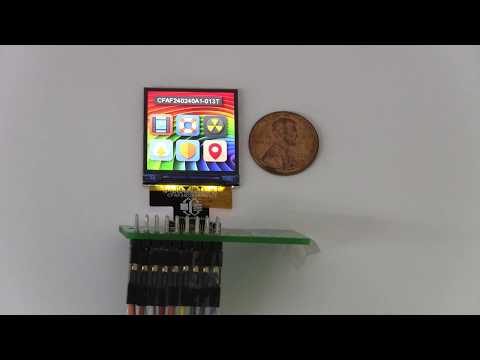 This is a quick video showing our new 1.3 inch TFT LCD. This is a small, full-color TFT. It's controlled via 4-wire SPI. It has a ST7789H2 controller. This display runs off a single 3.3v supply which controls the logic and backlight.