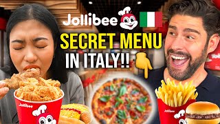 FOREIGNER Tries JOLLIBEE in ITALY - SECRET Menu?!
