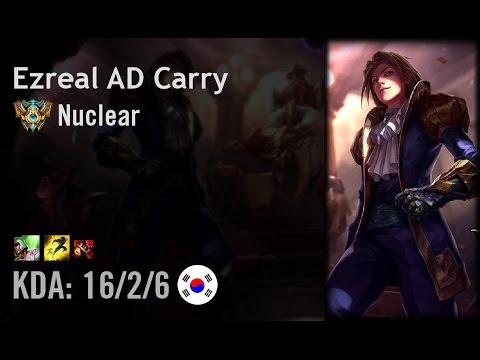 Ezreal AD Carry vs Jhin - Nuclear - KR Challenger Patch 6.12