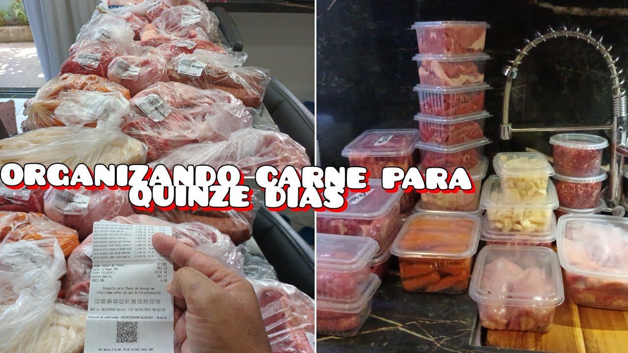 ORGANIZAÇÃO DE CARNES PARA QUINZE DIAS+VALOR E OQUE COMPREI 💸💸